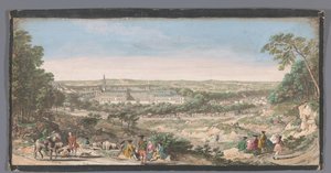 Gezicht op het Royal House of Saint-Louis te Saint-Cyr Widok na krajobraz i Dom Królewski św. Cir (tytuł na obiekcie) autorstwa Anonymous
