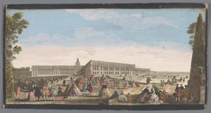 Widok na Pałac Wersalski widziany z ogrodu Vue du Chateau de Versailles (tytuł na obiekcie) autorstwa Anonymous