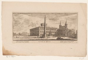 Widok na plac na tyłach kościoła św. Jana na Lateranie w Rzymie S. Giovani in Laterano / Ecclesia St. Ioannis Lateranensis nua er ice (...) / L