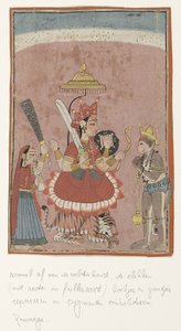 Bogini Durga i Hanuman autorstwa Anonymous