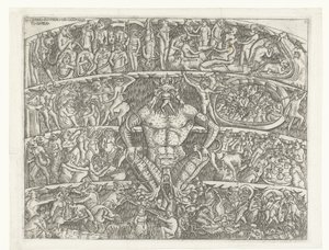 Piekło z Szatanem i kara grzeszników przez demony Questo el inferno del chapo santo di Pisa (tytuł na obiekcie) autorstwa Anonymous