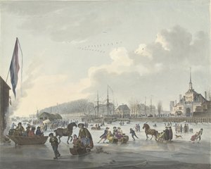Lodowa zabawa dla Rotterdamu, ok. 1784 autorstwa Anonymous