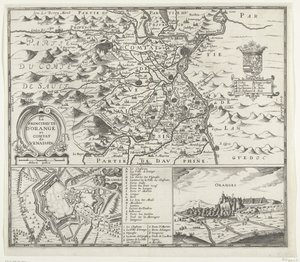 Mapa Księstwa Orange, 1639 La Principaute d