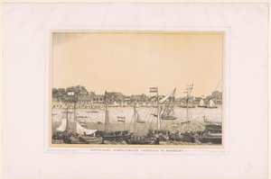 Koninklijke Nederlandsche Yachtclub w Dordrecht, 10 czerwca 1848 (tytuł na obiekcie) autorstwa Anonymous