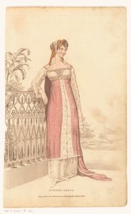 La Belle Assemblee, 1 marca 1813, nr 42 (Nowa seria): Suknia wieczorowa autorstwa Anonymous
