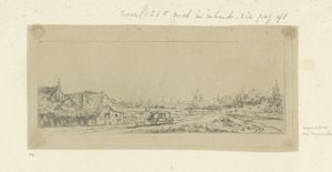 Landschap met een koets Kolekcja osiemdziesięciu pięciu oryginalnych grafik (tytuł serii) autorstwa Anonymous