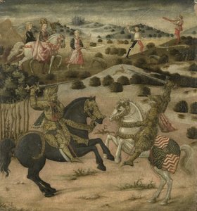 Legenda o rycerzu (końcowy panel cassone) autorstwa Anonymous