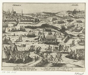 Ludwik z Nassau opuszcza Bergen, 1572 autorstwa Anonymous