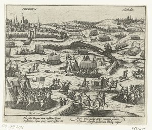 Ludwik z Nassau opuszcza Bergen, 1572 autorstwa Anonymous