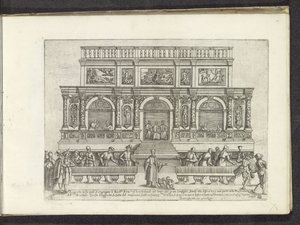 Loggetta del Sansovino op het San Marcoplein te Venetië Scenes uit het Venetiaanse leven (tytuł serii) Habiti d