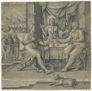 Posiłek w Emaus Posiłki Chrystusowe (tytuł serii) autorstwa Anonymous