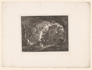 Człowiek uciekający przed wężem Grafiki według obrazów Ignacego Duviviera (tytuł serii) Differens Sujets graves et dessinés Ignace du Vivier: d