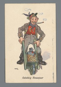 Życzenie noworoczne na rok 1920 od Chrisa i Bep autorstwa Anonymous