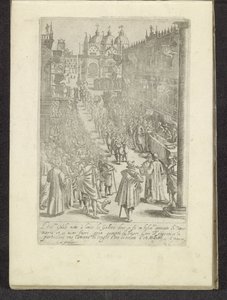 Optocht op het San Marcoplein te Venetië Scenes uit het Venetiaanse leven (tytuł serii) Habiti d