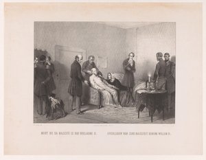 Śmierć króla Wilhelma II Mort de sa majesté le roi Guillaume II / Śmierć Jego Wysokości Króla Wilhelma II (tytuł na obiekcie) autorstwa Anonymous
