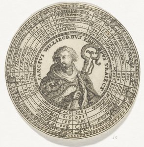 Medal z portretem św. Willibrorda i imionami biskupów Utrechtu autorstwa Anonymous