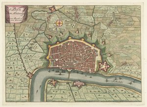 Mapa Antwerpii, ok. 1706 t