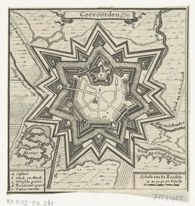 Mapa Coevorden, 1672 Coevoorden (tytuł na obiekcie) autorstwa Anonymous