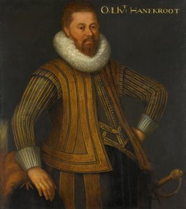 Portret Eberhardta Hanekrodta (Everta Hanecrota), kapitana kompanii Ernsta Kazimierza z pułku Nassau autorstwa Anonymous