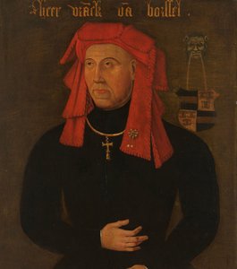 Portret Franka van Borselena, Lorda Sint Maartensdijk i Stadtholder Holandii, czwartego Męża Jakuba Bawarskiego, hrabiny Holandii i Zelandii (Jacqueline, hrabina Hainaut) autorstwa Anonymous