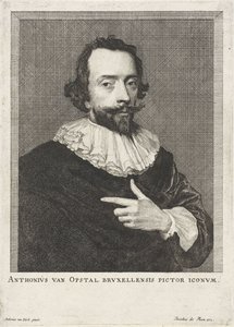 Portret Antona van Opstal Anthonius van Opstal Bruxellensis pictor iconum (tytuł na obiekcie) autorstwa Anonymous