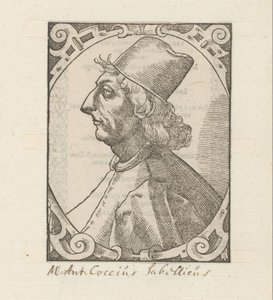 Portret van Marcus Antonius Coccius Sabellicus autorstwa Anonymous