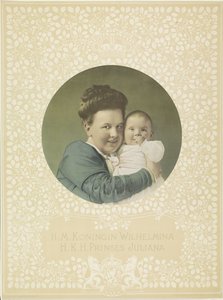 Portret Wilhelminy, królowej Holandii i Juliany, królowej Holandii autorstwa Anonymous