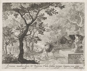 Pyramus i Thisbe Sceny z Metamorfoz Owidiusza (tytuł serii) autorstwa Anonymous