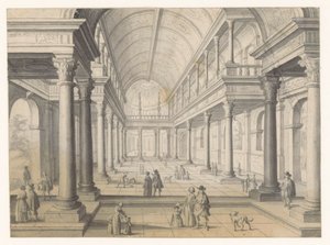 Renesansowa sala z figurami autorstwa Anonymous