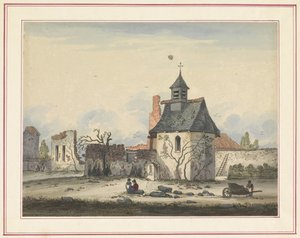 Ruiny Hougoumont Siedem talerzy Waterloo i okolic (tytuł serii) autorstwa Anonymous