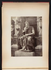 Rzeźba Mojżesza autorstwa Michała Anioła, pomnik Juliusza II, S. Pietro in Vincoli w Rzymie, Włochy autorstwa Anonymous