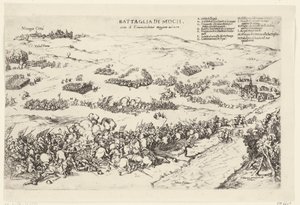 Żużel op de Mookerheide, 1574 Bitwa pod Moch, pod komandorem Maggiore An.o 1574 (tytuł na obiekcie) autorstwa Anonymous