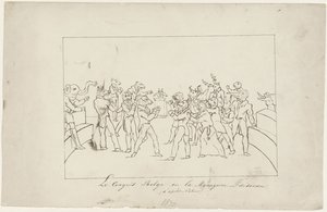 Karykatura przedstawiająca spór w Belgijskim Kongresie Narodowym w sprawie wyboru króla, 1831 Le Congress Belge ou la Menagerie en désordre. (d