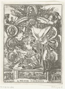 Strona tytułowa holenderskiego Merkurego roku 1673 (tytuł na obiekcie) autorstwa Anonymous