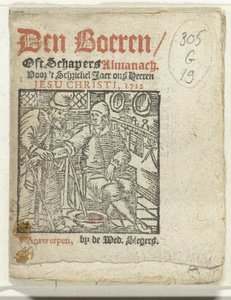 Strona tytułowa dla: Den Boeren / Oft Schapers Almanach Voor 