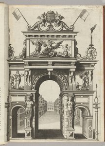 Brama Triumfalna z Ernstem ratującym Belgicę z Discordia, 1594 autorstwa Anonymous