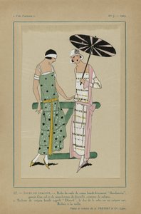 Bardzo paryski, 1923, nr 7: 17.- DNI UPAŁÓW. - 1. Bawełniana sukienka z woalu... autorstwa Anonymous