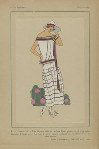 Bardzo paryski, 1923, nr 7: 4.- WAŻKA. - Bardzo elegancka sukienka z tafty... autorstwa Anonymous