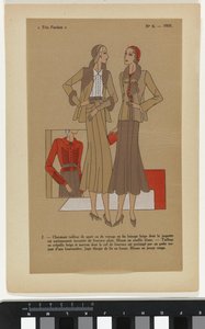 Bardzo paryski. Moda, Szyk, Elegancja Bardzo paryski, 1931, nr 6: 2. - Uroczy strój sportowy... autorstwa Anonymous
