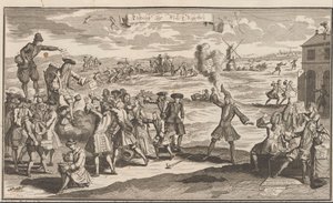 Wynik handlu wiatrem, 1720 Uytslag der Wind Negocie (tytuł na obiekcie) Wielka scena szaleństwa (tytuł serii) autorstwa Anonymous