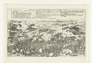 Veldslag aan de rivier de Gete, 1568 Bitwa nad rzeką Geta pod księciem Alvy. 1568 (tytuł na obiekcie) autorstwa Anonymous