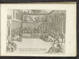 Vergadering w de Sala del Collegio Scenes uit het Venetiaanse leven (tytuł serii) Habiti d