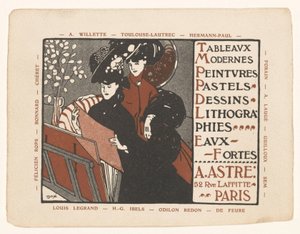 Wizytówka handlarza dziełami sztuki Achille Astre w Paryżu autorstwa Anonymous