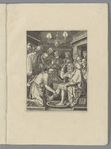Voetwassing Piotra Mała Przełęcz (tytuł serii) Passio Christi Ab Alberto Durer Figurka norymberska (tytuł serii) autorstwa Anonymous
