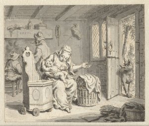 Wilk, matka i dziecko Projekty ilustracji do wydania Bajek Jeana de la Fontaine