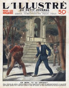 Uczciwy pojedynek: Gustave Hoyau i Alfred Lessene spotkali się w nocy na placu des Innocents aux Halles i walczyli nożem autorstwa Anonymous Anonymous