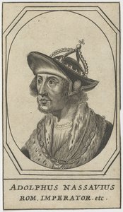 Adolphe de Nassau (1250-1298) - Adolf z Nassau, król Rzymian, Anonim. Akwaforta, rozmiar : 10,8x6,2 autorstwa Anonymous Anonymous