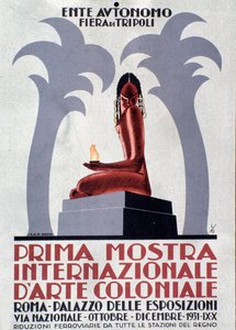 Plakat reklamowy pierwszej wystawy sztuki kolonialnej autorstwa Anonymous Anonymous