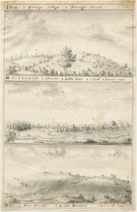 Widok panoramiczny na Aldridge: rysunek w sepii, nd [?XIX wiek] (rysunek) autorstwa Anonymous Anonymous