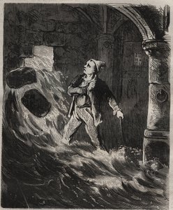Próba ucieczki z Toulon Bagne w XIX wieku. Grawer „Historia skazanych od ich powstania do dnia dzisiejszego” (1877) autorstwa Pierre